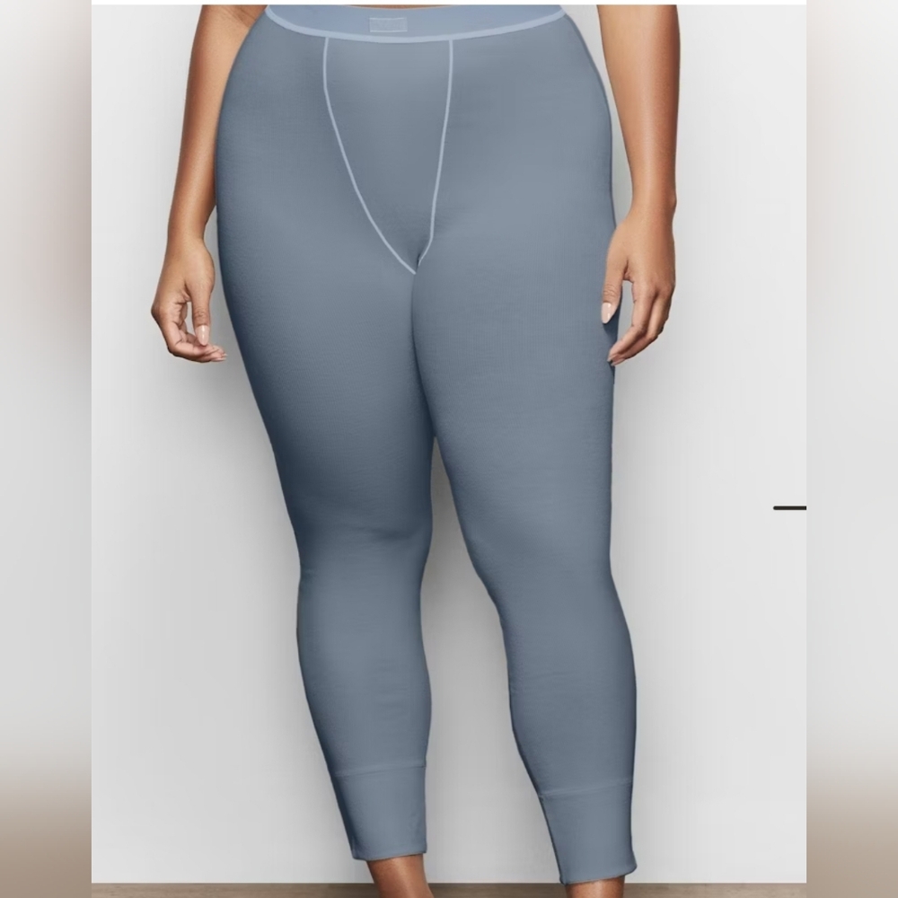 SKIMS NWT Cotton Rib Leggings In Mineral Size XL